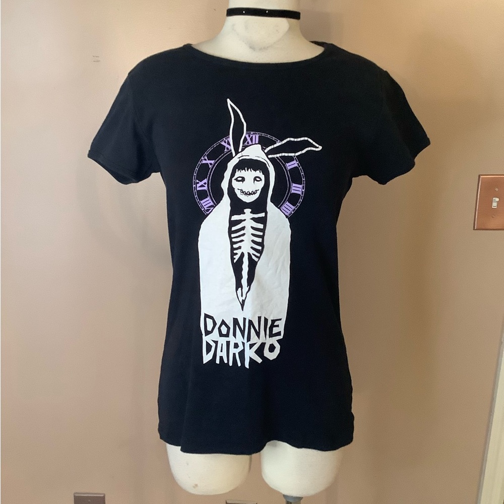 Rare Donnie Darko Frank the Rabbit Clay Doran Art Womens Babydoll Shirt Medium